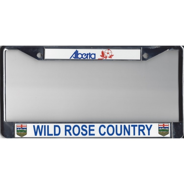 Alberta Wild Rose Country License Plate Frame, Free Screw Caps -  212 Main, 21760865