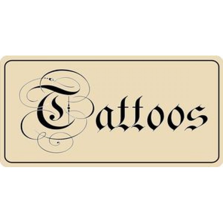 LPO850 Tattoos Photo License Plate