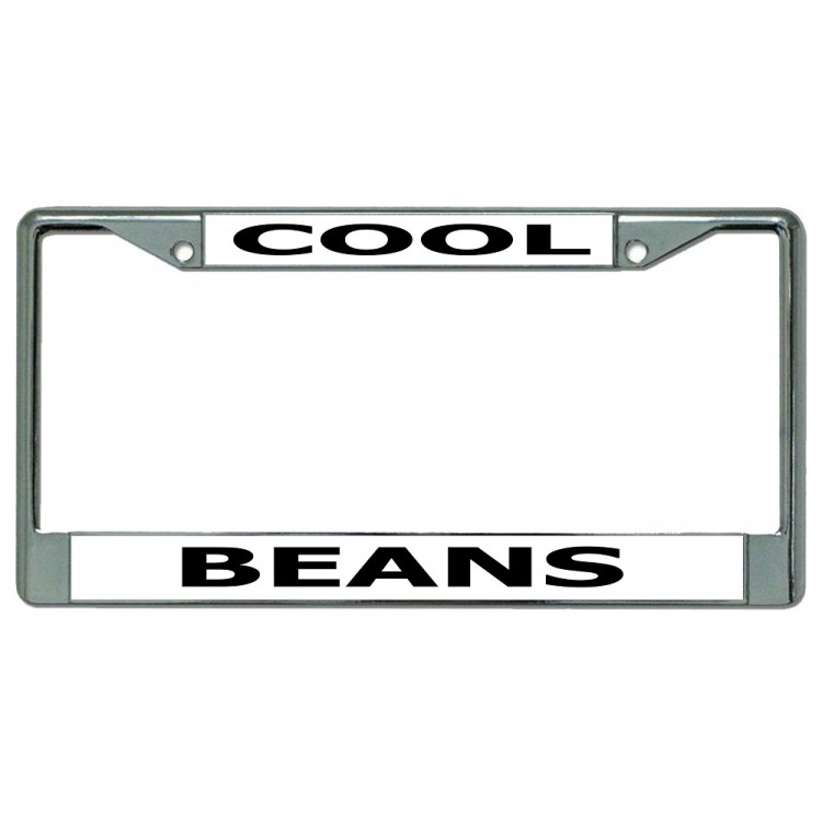 LPO3699 6 x 12 in. Cool Beans Chrome License Plate Frame
