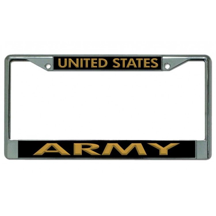LPO3735 United States Army Chrome License Plate Frame