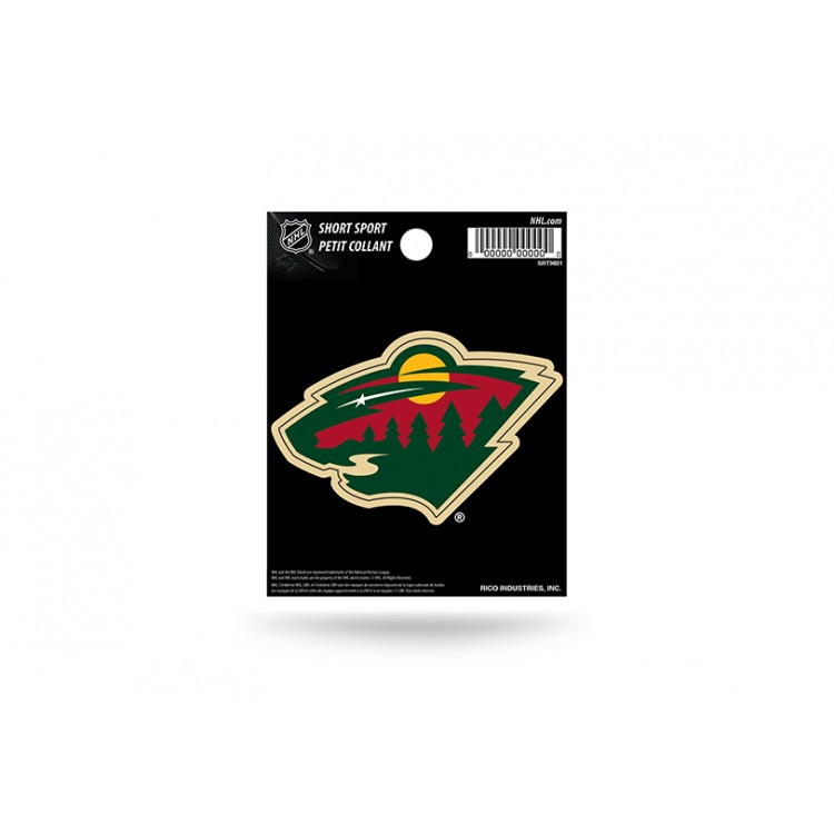 SRT9801 3 x 3 in. Minnesota Wild Short Sport Decal