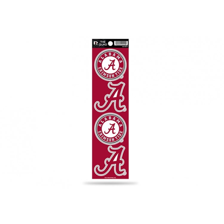 QAD150101 2.5 in. Alabama Crimson Tide Quad Decal Set