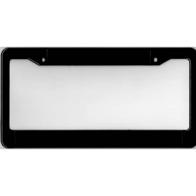 FSSI-BDP 6 x 12 in. Black Double Panel Plastic License Plate Frame