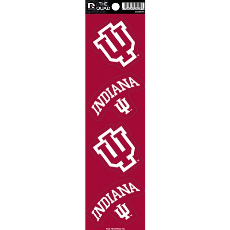 QAD200101 2.5 in. Indiana Hoosiers Quad Decal Set