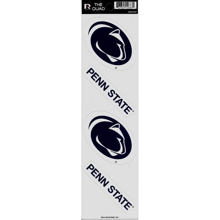 QAD210201 2.5 in. Penn State Nittany Lions Quad Decal Set