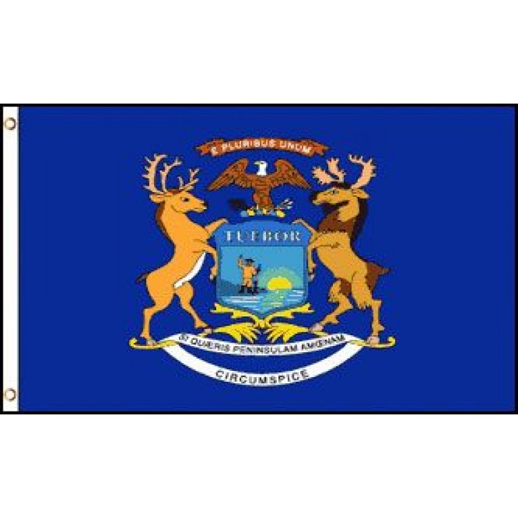 Picture of 212 Main ST-MI 36 x 60 in. Michigan State Polyester Flag