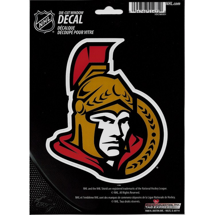VDCM9301 5 in. Ottawa Senators Die Cut Vinyl Decal