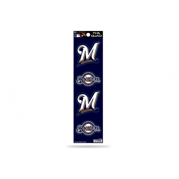 Picture of 212 Main QAD4501 2.5 in. Milwaukee Brewers Quad Decal Set
