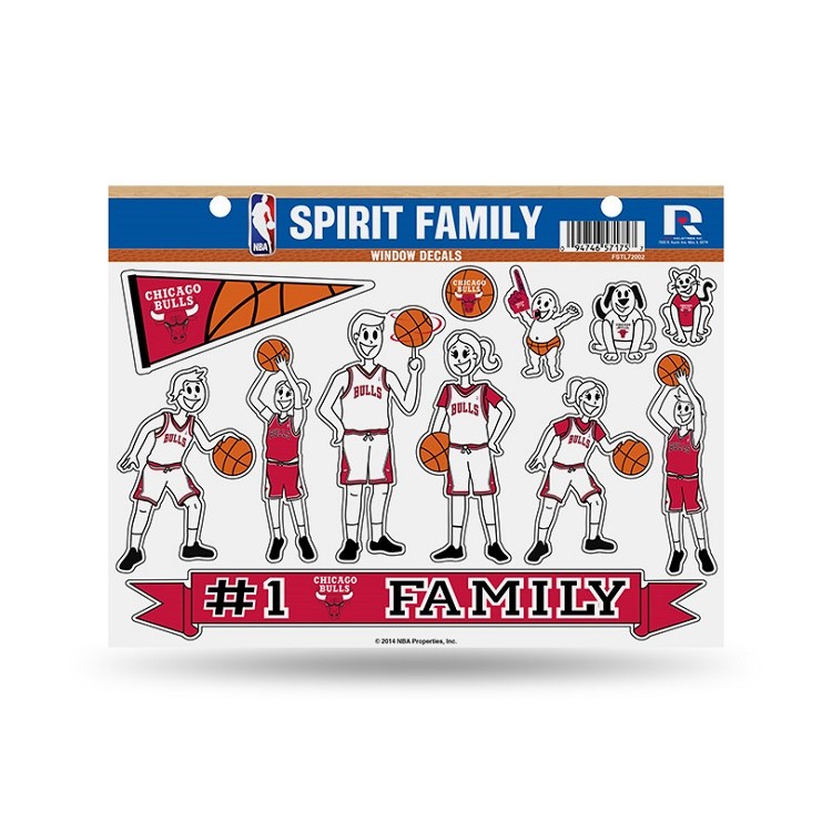 Picture of 212 Main FSTL72002 7 x 11 in. Chicago Bulls Family Decal Set