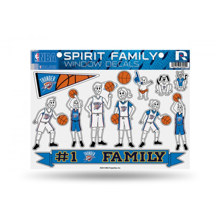 Picture of 212 Main FSTL68001 7 x 11 in. Oklahoma City Thunder Family Decal Set