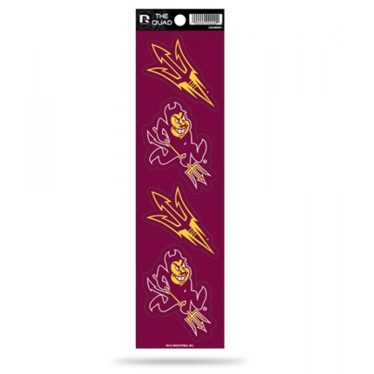 QAD460201 2.5 in. Arizona State Sun Devils Quad Decal Set