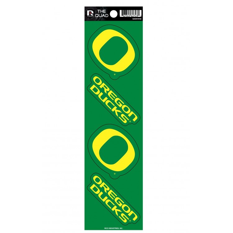 QAD510102 2.5 in. Oregon Ducks Quad Decal Set