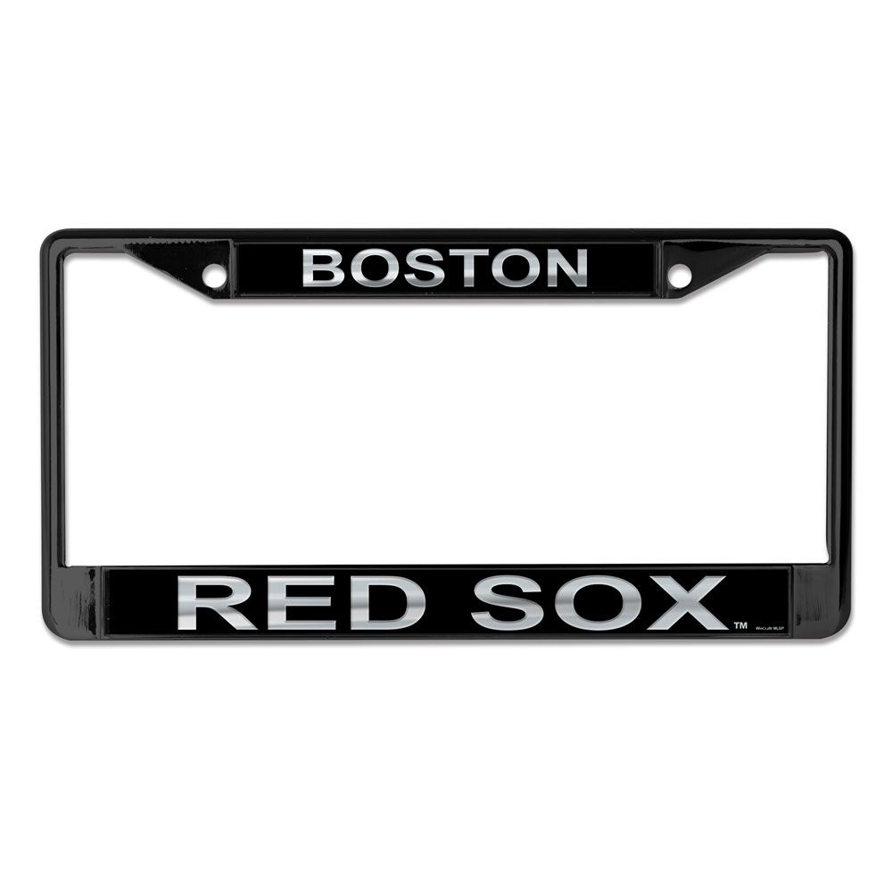 WCF0371719 Boston Red Sox Laser Black License Plate Frame