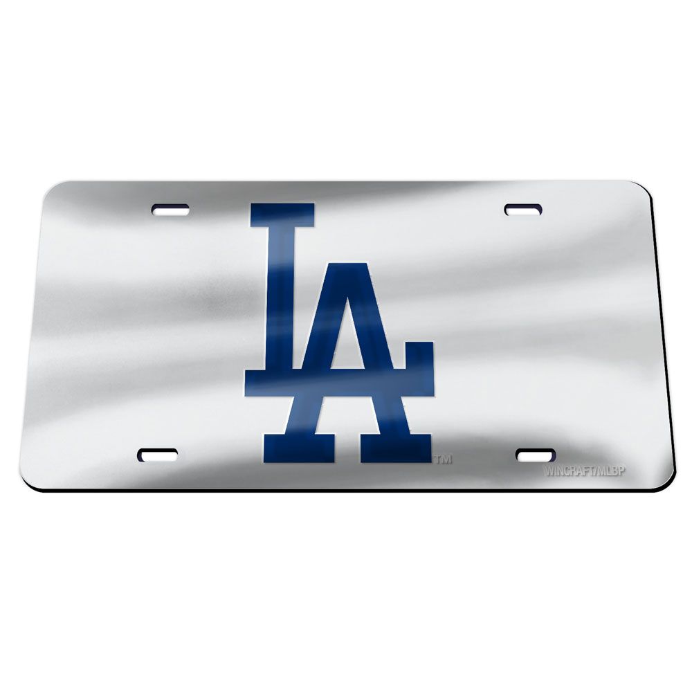 WCS65805 6 x 12 in. Los Angeles Dodgers Laser License Plate