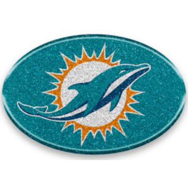 Picture of 212 Main CBENF16 3.25 x 2.25 in. Miami Dolphins Color Bling Emblem