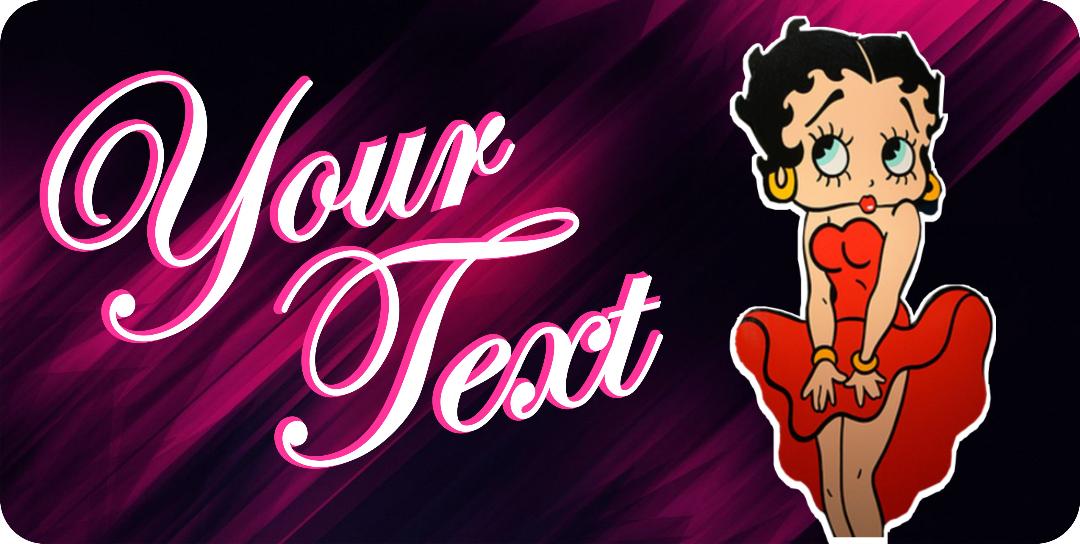 LPO4722 Betty Boop Offset Photo License Plate