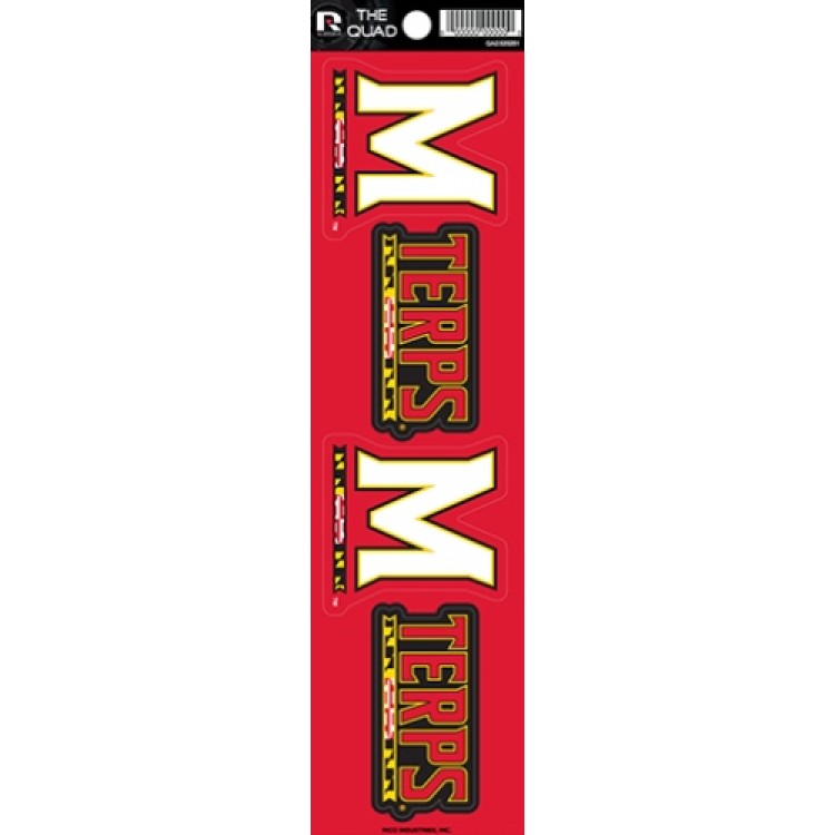 QAD320201 2.5 in. Maryland Terrapins Quad Decal Set