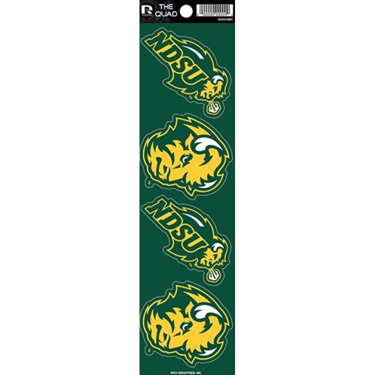 QAD410401 2.5 in. North Dakota State Bison Quad Decal Set