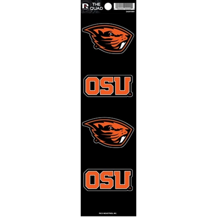 QAD510301 2.5 in. Oregon State Beavers Quad Decal Set