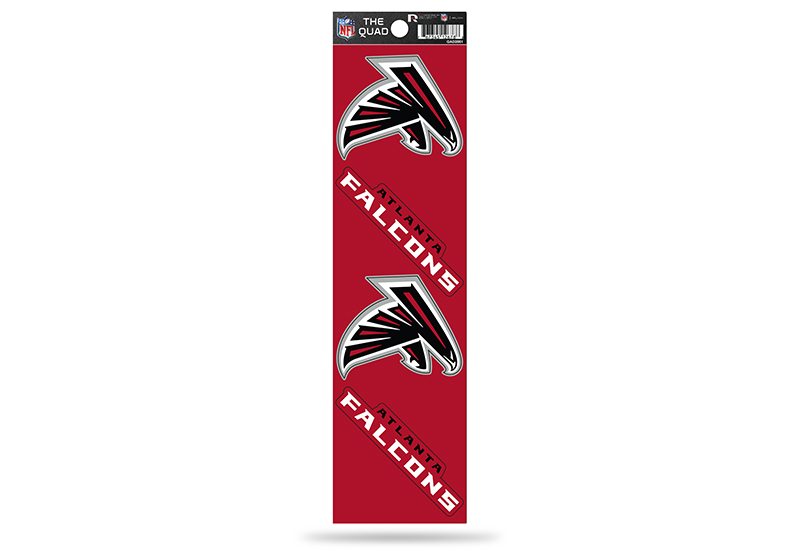 QAD2001 2.5 in. Atlanta Falcons Quad Decal Set