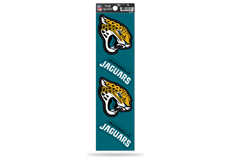 QAD0901 2.5 in. Jacksonville Jaguars Quad Decal Set