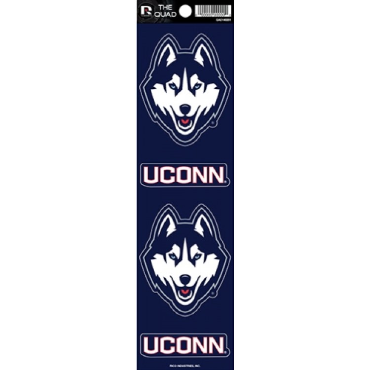 QAD140201 2.5 in. Uconn Huskies Quad Decal Set