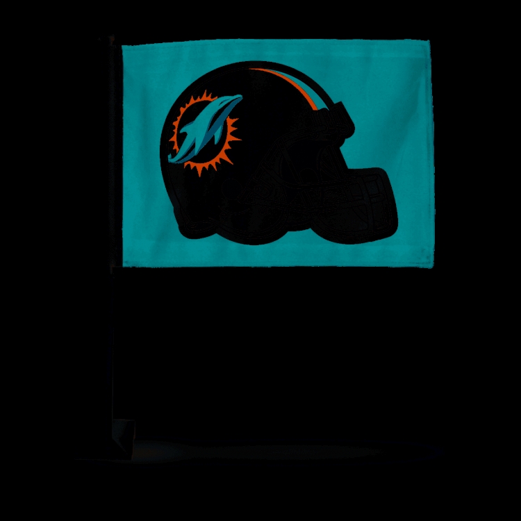 Picture of 212 Main FG1112 11 x 15 in. Miami Dolphins Helmet Car Flag