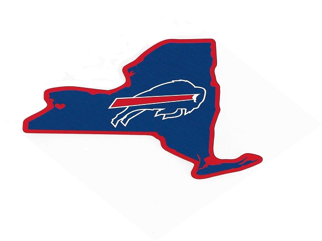 HSS3501 5 x 5 in. Buffalo Bills Home State Vinyl Sticker