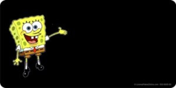LPO366B 3 x 6 in. Offset SpongeBob Bike Tag