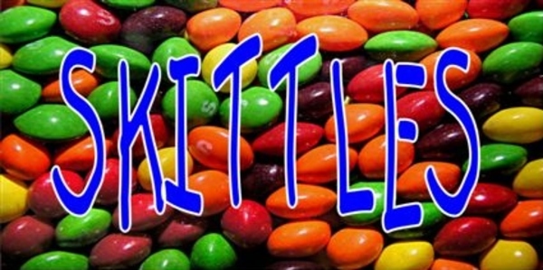 LPO1595 Skittles Photo License Plate
