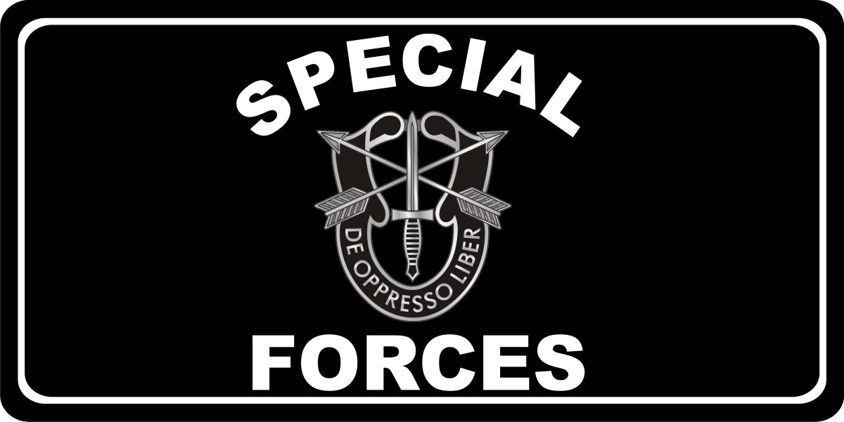 LPO1569 Special Forces Photo License Plate