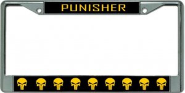 LPO2633 6 x 12 in. Punisher Photo License Plate Frame