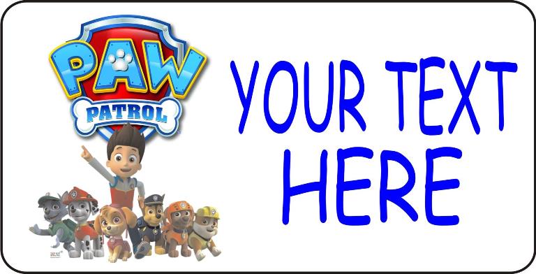 LPO3771 Paw Patrol Offset Photo License Plate