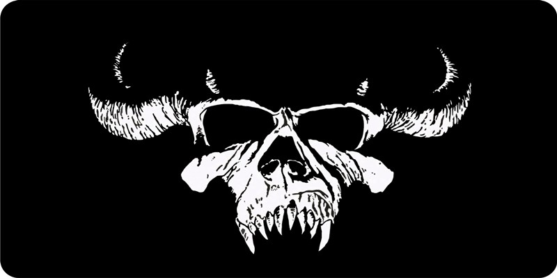 LPO4031 6 x 12 in. Danzig Skull Photo License Plate