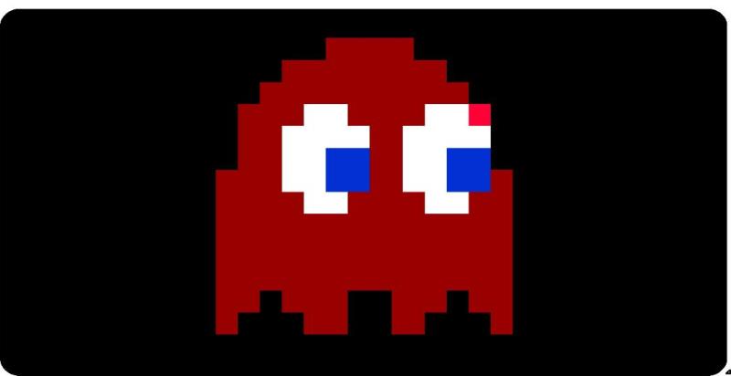 LPO4087 6 x 12 in. Pac-Man Red Photo License Plate