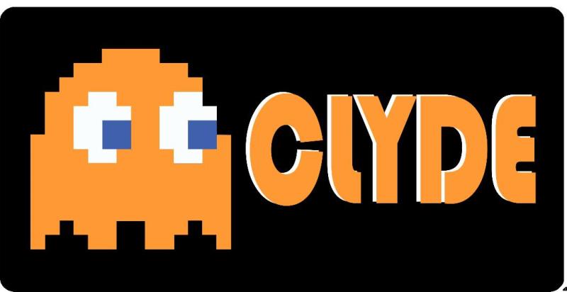6 x 12 in. Pac-Man Clyde Photo License Plate