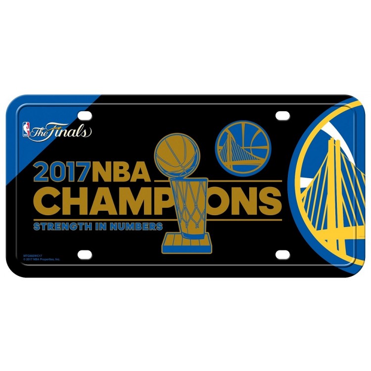 Picture of 212 Main MTG960WC17 6 x 12 in. Golden State Warriors 2017 NBA Finals Champs Metal License Plate