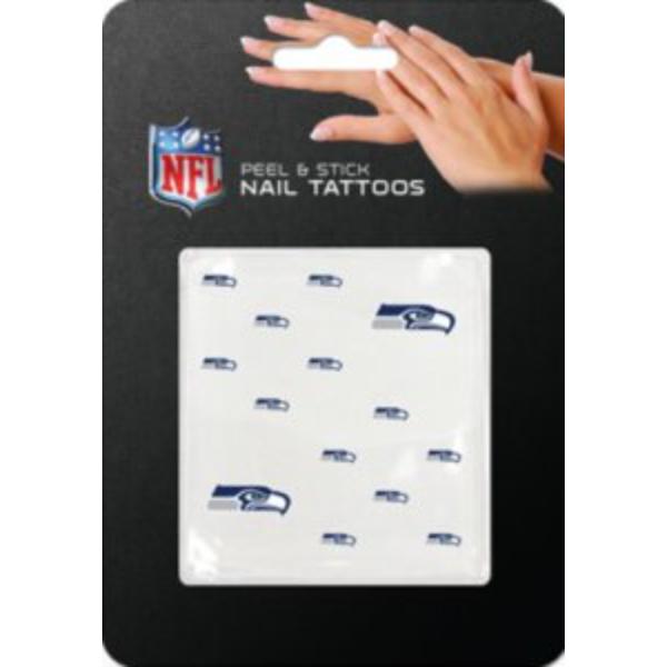 NTA2901 Seattle Seahawks Peel & Stick Nail Tattoos - 14 Piece