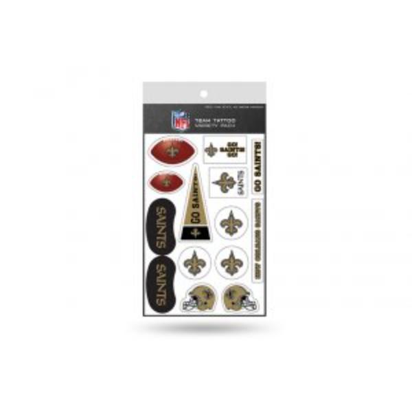 TVP1301 1 in. Orleans Saints Variety Pack Tattoo Set - 14 Count