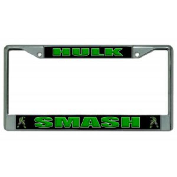6 x 12 in. Hulk Smash Chrome License Plate Frame