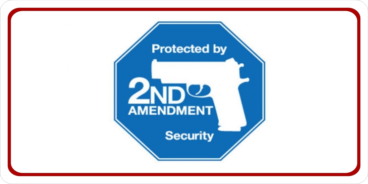 LPO1101 Protected by 2nd Amendment Security Plate