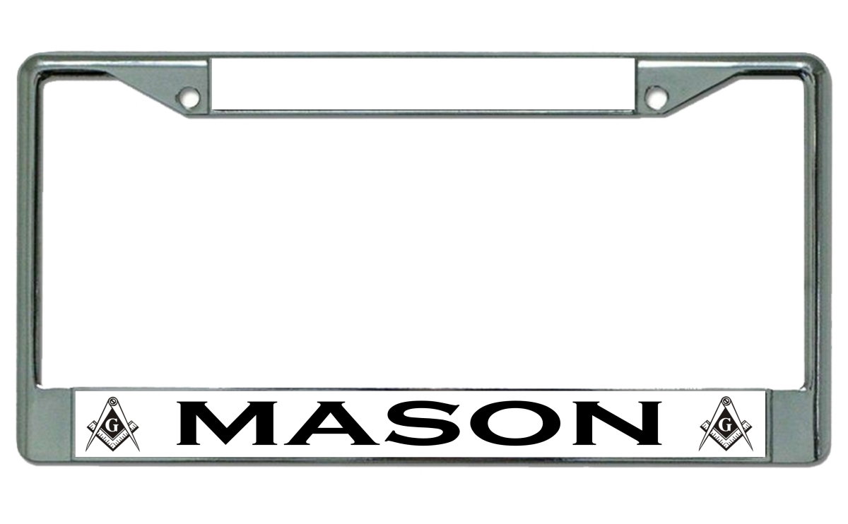 LPO1858 Mason Photo License Plate Frame Free Screw Caps with this Frame