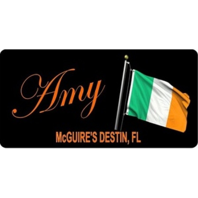 McGuire3 Amy on Irish Flag Photo License Plate