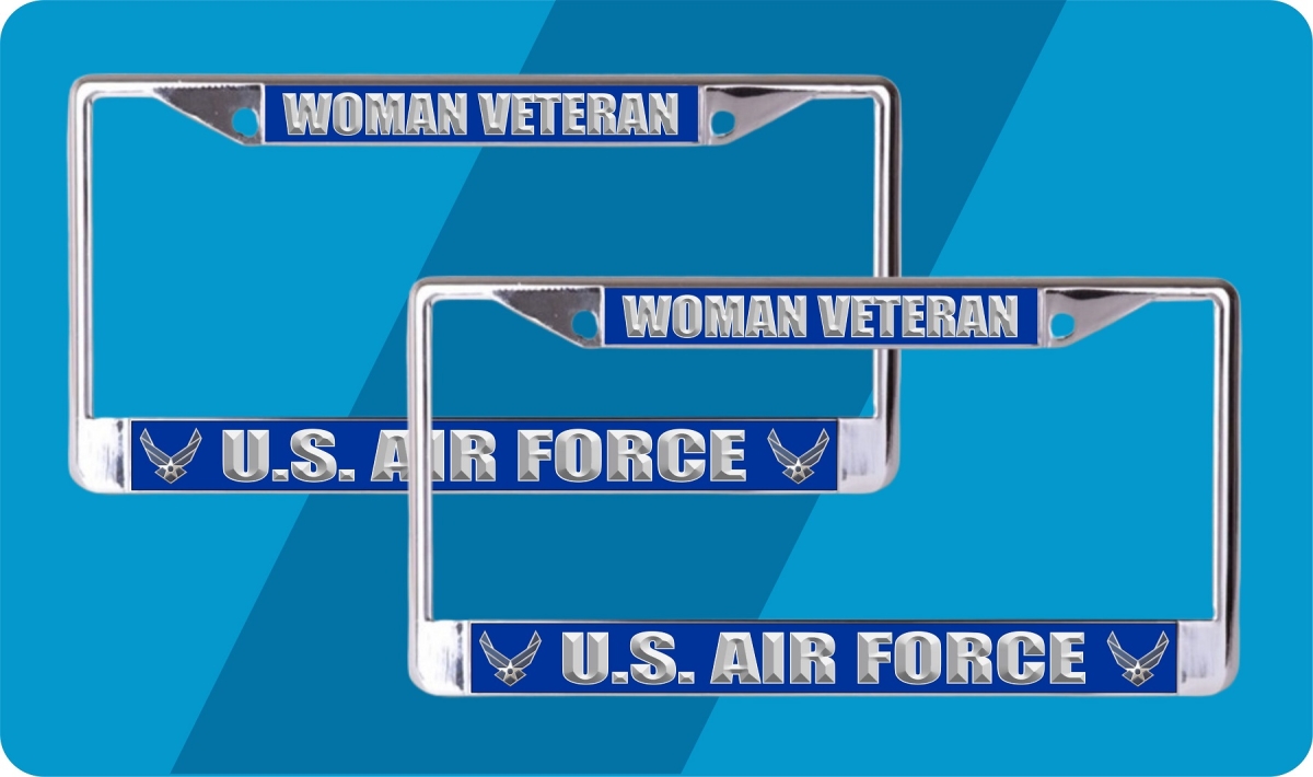 LPO8133 6 x 12 in. U.S. Air Force Woman Veteran License Plate Frame - Pack of 2