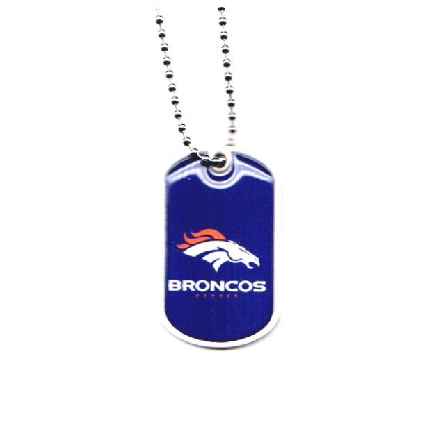 NFL-DT-781-04 2 x 0.75 in. Denver Broncos Domed Dog Tag