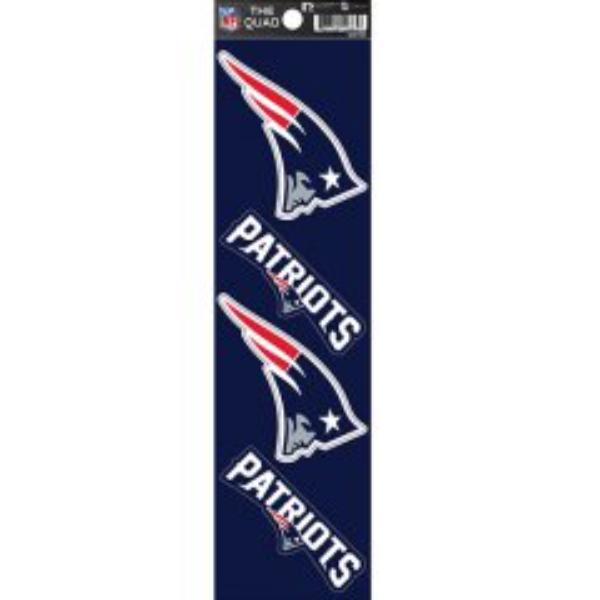 QAD1501 2.5 in. England Patriots Quad Decal Set