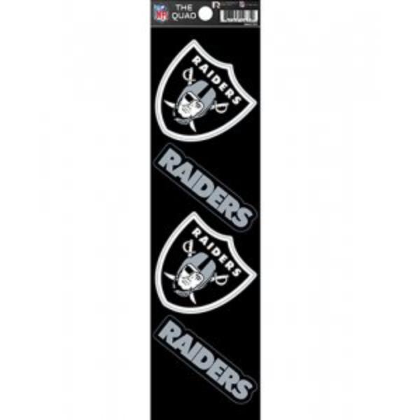 QAD1701 2.5 in. Oakland Raiders Quad Decal Set