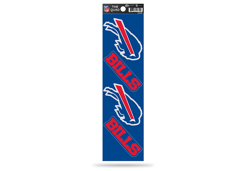 QAD3501 2.5 in. Buffalo Bills Quad Decal Set