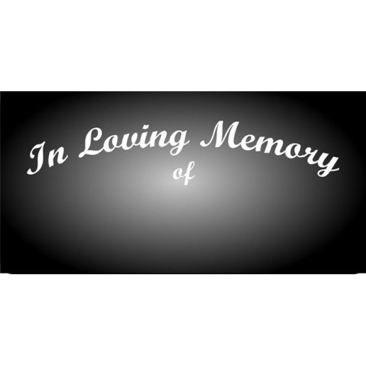 LPO935 In Loving Memory Photo License Plate