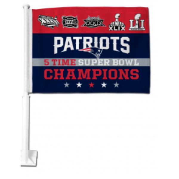Picture of 212 Main FG15X5T 11 x 15 in. England Patriots Super Bowl 51 Champs Car Flag